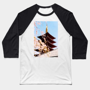 Japan - 'Sakura Temple' Baseball T-Shirt